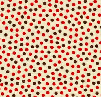 Funky Monkey Dots Brown Red Flannel-moda funky sock monkey flannel fabric  polka dot brown red 15073