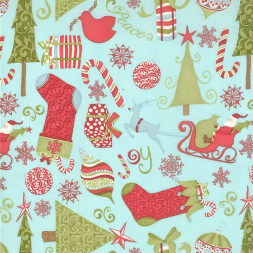 12 Days of Christmas Toss Icicle Flannel-moda christmas flannel fabric trees holiday seasonal 12 days of icicle 27022