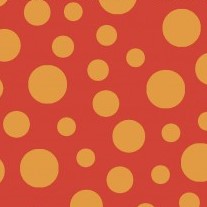 Jungle Friends Polka Dot Red Orange