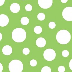 Jungle Friends Polka Dot Green White