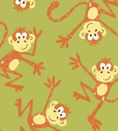 Jungle Friends Monkey on Green