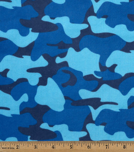 Camo Blue Flannel-flannel fabric camo camouflage blue