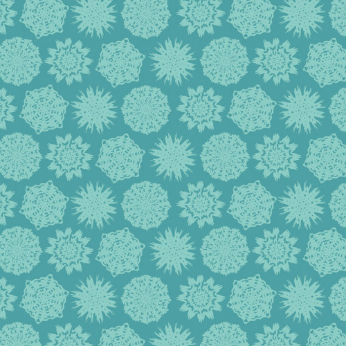 Be Merry Snowflake Aqua Tonal