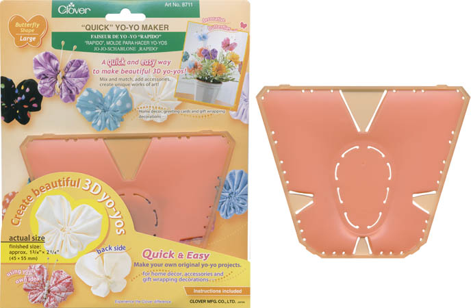 Clover Quick YO YO MAKER Large Butterfly 8711-Clover Quick YO YO MAKER Large Butterfly #8711
