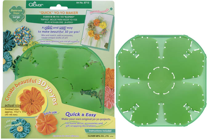 Clover Quick YO YO MAKER Large Shamrock 8713-Clover Quick YO YO MAKER Large Shamrock #8713