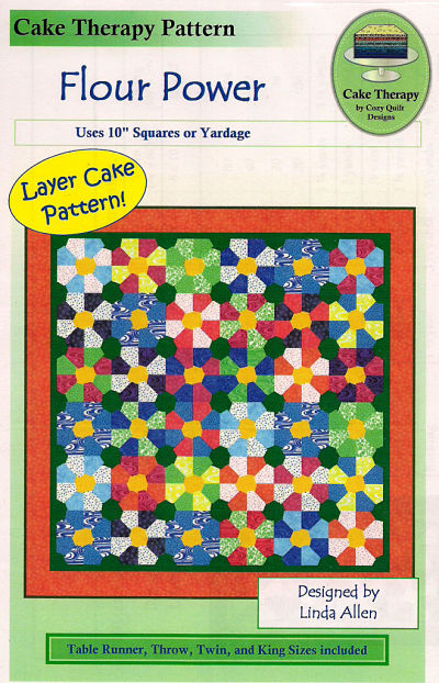 Pattern - Flour Power Quilt by Cozy Quilt Designs-sewing pattern layer cake Flour Power Quilt by Cozy Quilt Designs CQS036