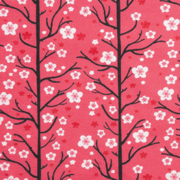 Cherry Blossoms Flannel-flannel fabric pink white cherry tree blossoms oriental