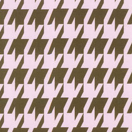 Claire Bella Pink Brown Houndstooth