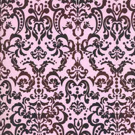 Chic Bebe Pink Brown Damask