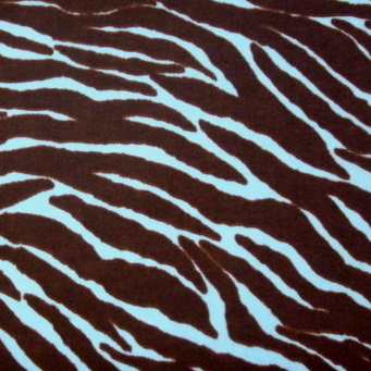 Chic Bebe Blue Brown Zebra Print