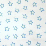 Giggles Blue Green Stars on White Flannel-moda giggles blue green stars flannel fabric