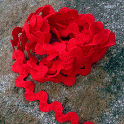 Ric Rac - 3 yards Red-riley blake designs ric rac cotton red