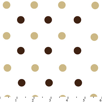 ABC Baby Polka Dot Brown Flannel-david textiles flannel fabric abc baby brown polka Dot