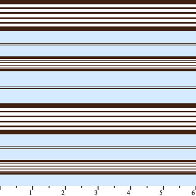 ABC Baby Thick Stripe Blue Brown Flannel-david textiles flannel fabric abc baby brown solid stripe blue