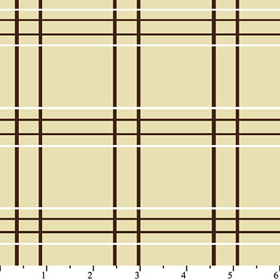 ABC Baby Plaid Brown Flannel-david textiles flannel fabric abc baby brown plaid