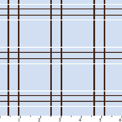 ABC Baby Plaid Blue Brown Flannel-david textiles flannel fabric abc baby blue brown plaid