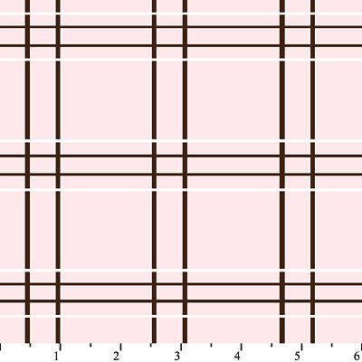 ABC Baby Plaid Pink Brown Flannel-david textiles flannel fabric abc baby brown pink plaid