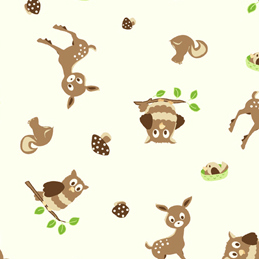 Very Loveable Owl Deer Allover Green Tan Flannel-david textiles flannel fabric very loveable deer owl allover green tan