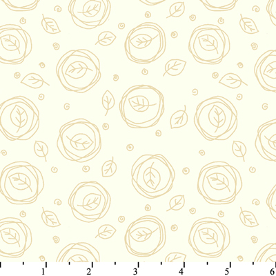 Very Loveable Sketched Leaves Tan Flannel-david textiles flannel fabric very loveable sketched leaves green