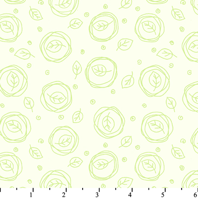 Very Loveable Sketched Leaves Green Flannel-david textiles flannel fabric very loveable sketched leaves green
