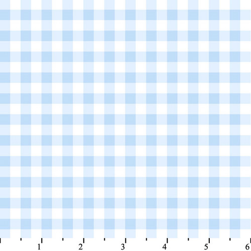 Gingham Check - Light Blue White Flannel-david textiles flannel fabric light blue white gingham check