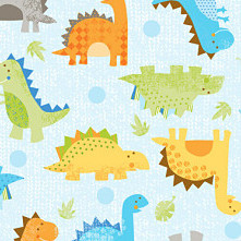 Babysaurus Dinos All Over Flannel-blend fabrics flannel babysaurus baby dinosaur dino 106.101.01.1F