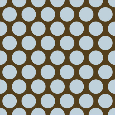 All Star Large Dots Blue on Brown