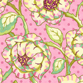 Fresh Cut Flannel - Cabbage Rose Pink-free spirit flannel fabric fresh cut heather bailey Cabbage Rose Pink FAHB002