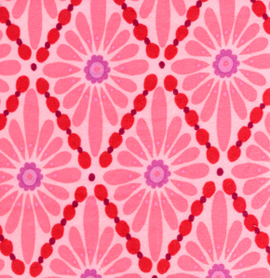 Urban Flannel Floral Diamonds Pink Flannel-free spirit Urban Flannel fabric Floral Diamonds FVW11 Blue