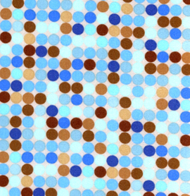 Urban Flannel Dots Brown Flannel-free spirit Urban Flannel fabric Dots FVW12 Blue brown
