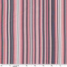 Play Stripe Pink Gray Flannel-michael miller flannel fabric Play pink gray stripe #FX3137