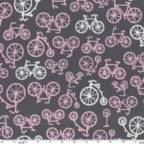 Bicycles Pink Flannel-michael miller flannel fabric pink bicycle #FX4892