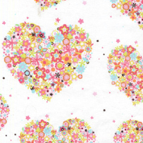 Hearts and Flowers Flannel-michael miller flannel fabric hearts and flowers #FX4913