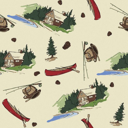 Fishing Cabin Outdoors Scenes