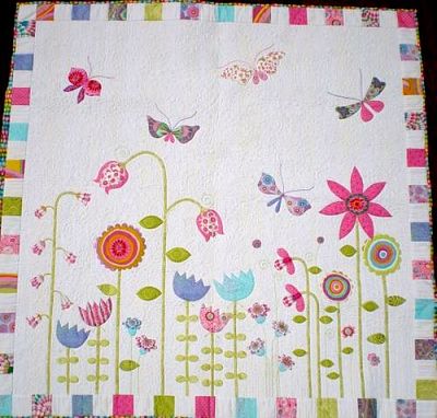 Pattern - Garden Party Quilt by Don't Look Now-don't look now quilt pattern garden party applique