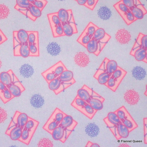 Giggles Butterflies Lavender Flannel-moda giggles lavender butterflies flannel fabric