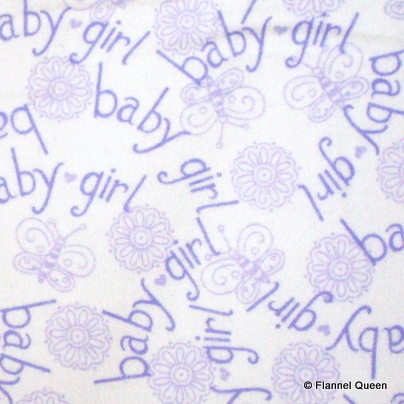 Clearance - Giggles Baby Girl Lavender Flannel - 5 yards-moda giggles lavender baby girl flannel fabric