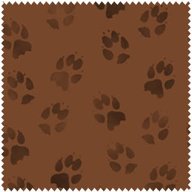 Wilderness Trail Bear Paw Prints Flannel-Henry Glass Wilderness Trail Bear Deer Flannel Fabric 9268