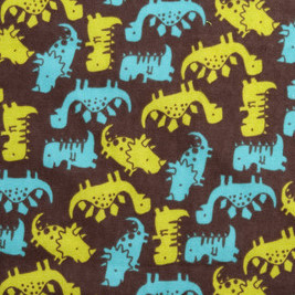 Happy Dino Flannel-flannel fabric happy Dino dinosaur