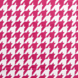 Houndstooth Pink White Flannel-flannel fabric pink white houndstooth