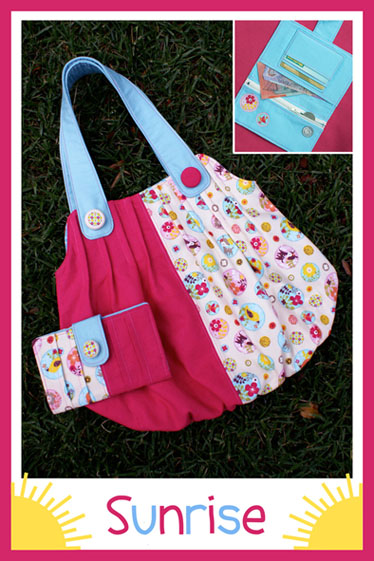 Pattern - Sunrise Bag by Melly and Me-sewing pattern purse bag melly me sunrise