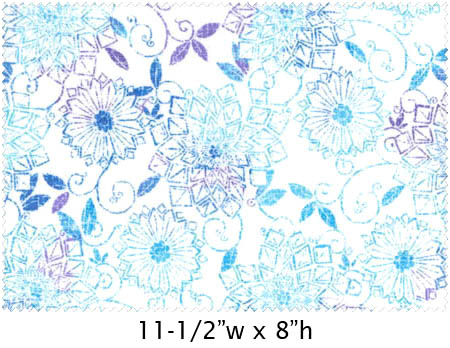 Ice Garden Blue Batik Floral Flannel-Flannel Fabric maywood studio f7990 batik floral blue ice garden