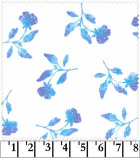Ice Garden Blue Verigated Floral Flannel-Flannel Fabric maywood studio f7997 verigated floral blue ice garden