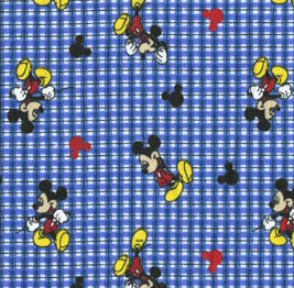 Mickey Mouse Blue Plaid