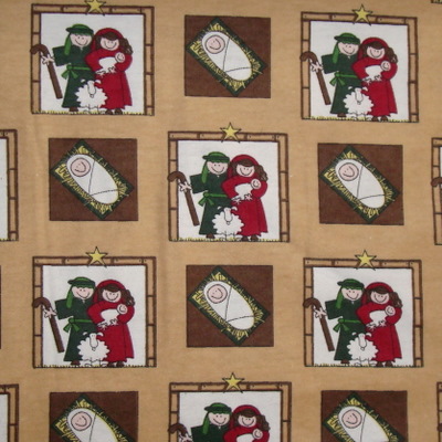 Christmas Nativity Squares Flannel-alpine flannel fabric pink wavy stripe striped