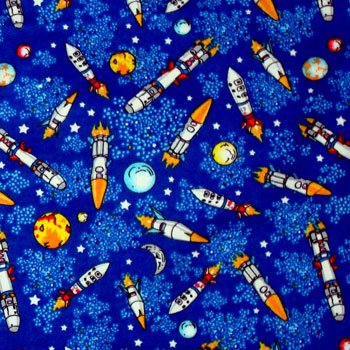 Outer Space Flannel-eugene textiles flannel fabric all star space ship outer