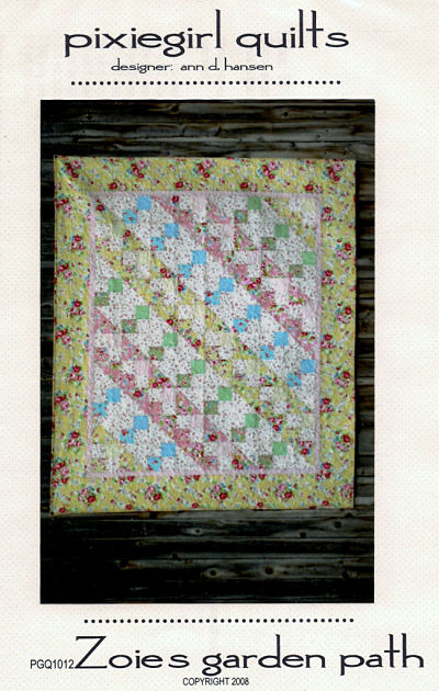 Pattern - Zoe's Garden Path by Pixiegirl Quilts-sewing pattern pixiegirl quilt zoie's garden path