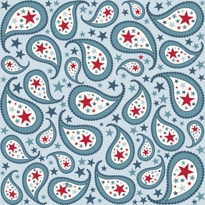 All Star Paisley on Blue
