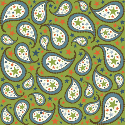 All Star Paisley on Green