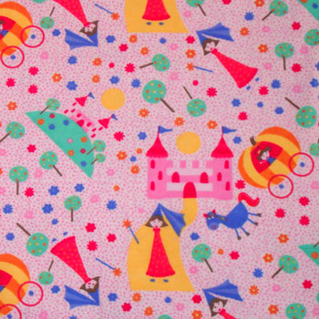 Princess Flannel-eugene textiles flannel fabric all star castle princess